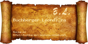 Buchberger Leonóra névjegykártya